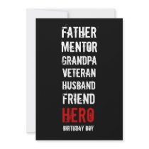 70th Birthday Hero Party Invitation