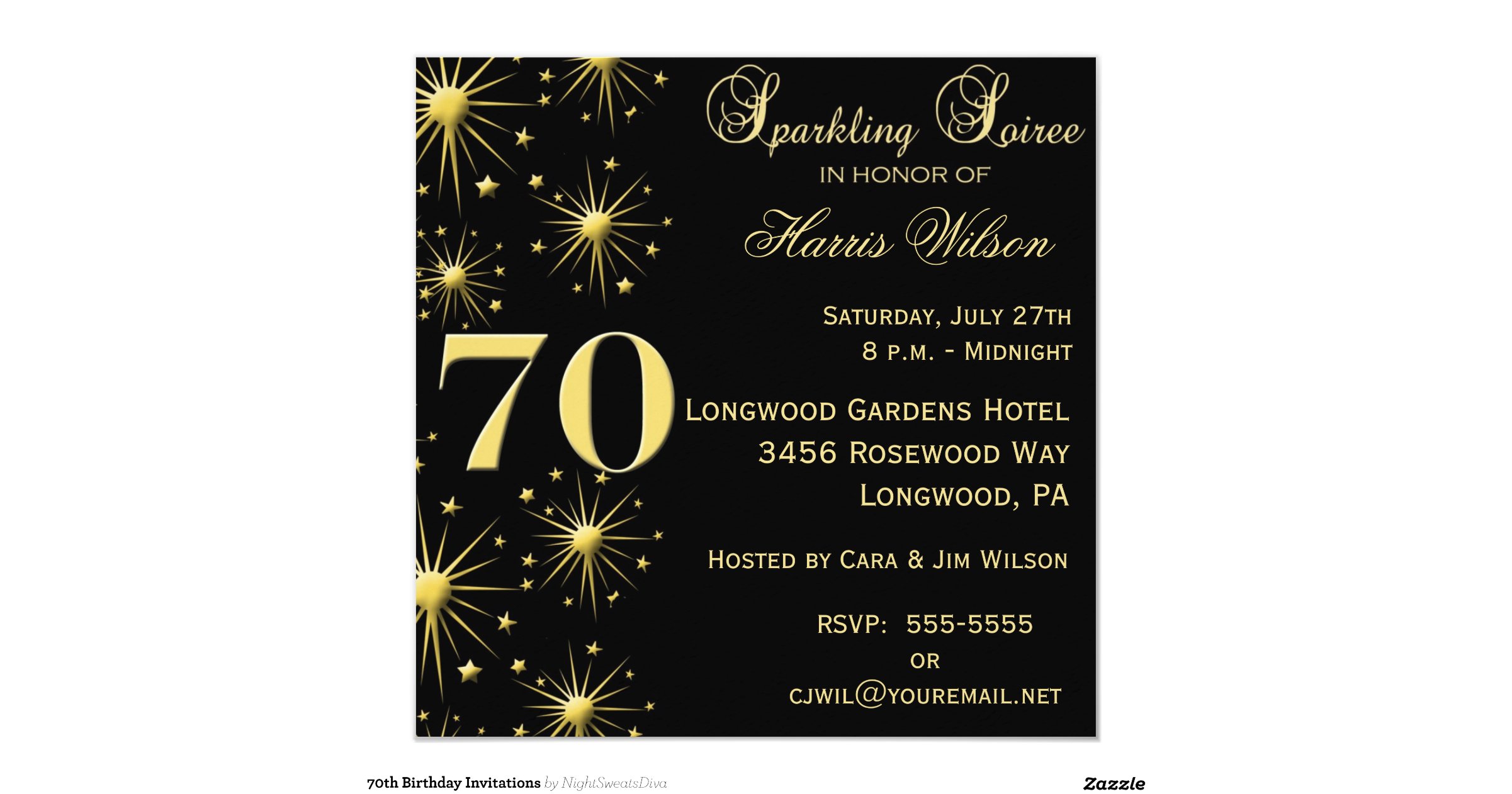 70th Birthday Invitations | Zazzle