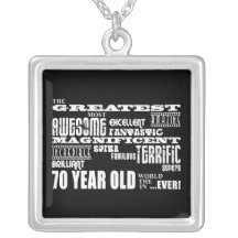 70th Birthday Party Greatest Seventy Year Old Custom Necklace