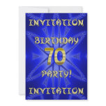 70th Birthday party invitation