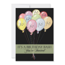 70th Birthday Party Personalized Invitation
