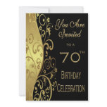 70th Birthday Party Personalized Invitation