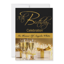 70th Birthday Party Personalized Invitation