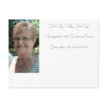70th birthday save the date post cards
