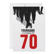 70th Birthday Swingers Rat Pack Party Personalized Announcement