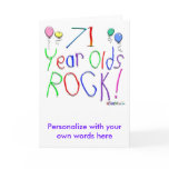 71 Year Olds Rock ! Card