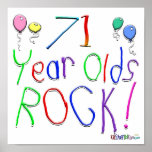 71 Year Olds Rock ! Posters