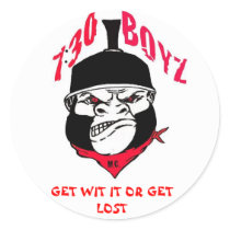 730gorilla, GET WIT IT OR GET LOST Round Stickers