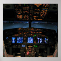 737 cockpit2 poster