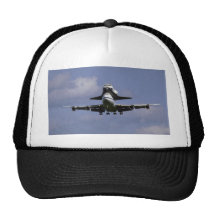 747 and shuttle arriving, Ottawa International Air Mesh Hats