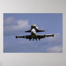 747 and shuttle arriving, Ottawa International Air Print
