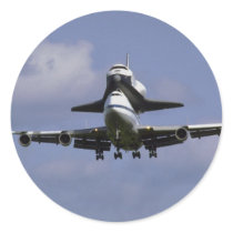 747 and shuttle arriving, Ottawa International Air Sticker