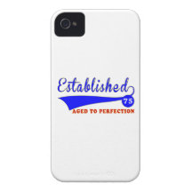 75 Birthday Aged To Perfection iPhone 4 Case-Mate Cases