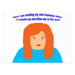 75 bites me in the ass post card