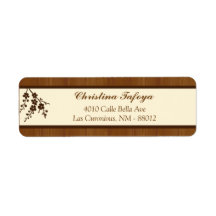 .75" x 2.25" Return Address Wooden Plank Floral We Labels