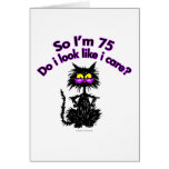 75th Birthday Cat Gifts Cards