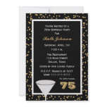 75th Birthday Party Invitation -- 75 and Confetti