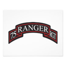 75th Ranger Regiment Scroll Personalized Invitation