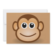 76-Free-Cute-Cartoon-Monkey-Clipart-Illustration Personalized Invite