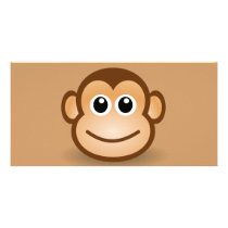 76-Free-Cute-Cartoon-Monkey-Clipart-Illustration Photo Greeting Card