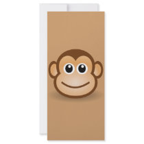 76-Free-Cute-Cartoon-Monkey-Clipart-Illustration Full Color Rack Card