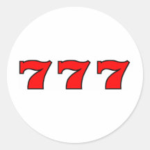 777 ROUND STICKER