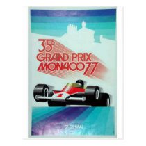 77 monoco grand prix postcards