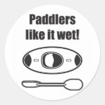 77. Paddlers Round Stickers