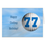 77th birthday golfing card