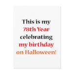 78 Halloween Birthday Postcard
