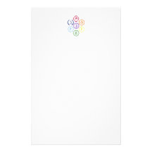 7 Chakras in a Circle Stationery Design
