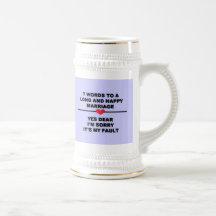7 mots à un long mariage tasse à café