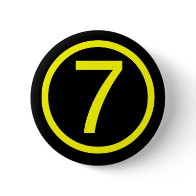 7 - number seven button by ab_photodesigner