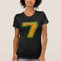 7 orange et vert t-shirts
