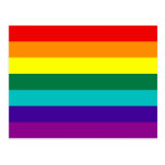 7 Stripes Rainbow Gay Pride Flag Postcard