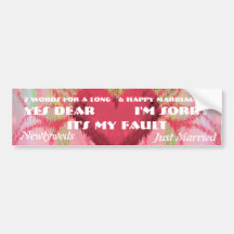 7 Words For A Long and Happy Marriage Bumper Sticker