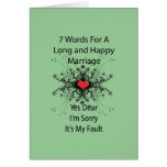 7 Words For A Long Marriage Card