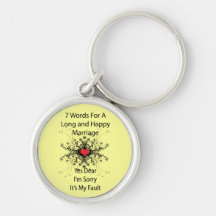 7 Words For A Long Marriage Key Chain