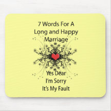 7 Words For A Long Marriage Mouse Pad