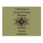 7 Words For A Long Marriage Post Cards