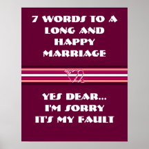 7 Words To A Long And Happy Marriage - Poster