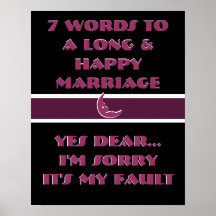 7 Words To A Long And Happy Marriage - Poster