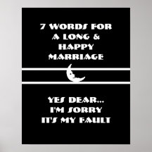 7 Words To A Long And Happy Marriage - Poster