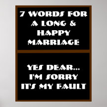7 Words To A Long And Happy Marriage - Poster