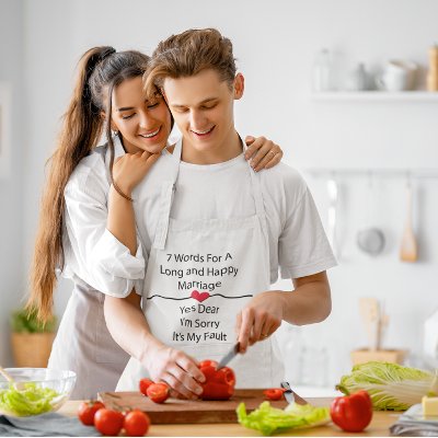 7 Words To A Long Marriage Apron by samack