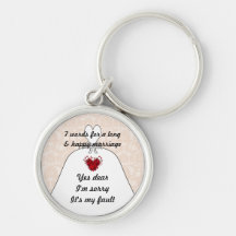 7 Words To A Long Marriage & Happy Marriage Key Chains