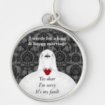 7 Words To A Long Marriage & Happy Marriage Key Chain