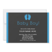 7" x 5" Simple Boy Baby Shower Invitation