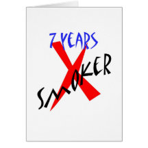 7 Years Red X-smoker Greeting Card