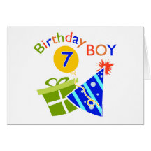 7th Birthday - Birthday Boy Greeting Cards